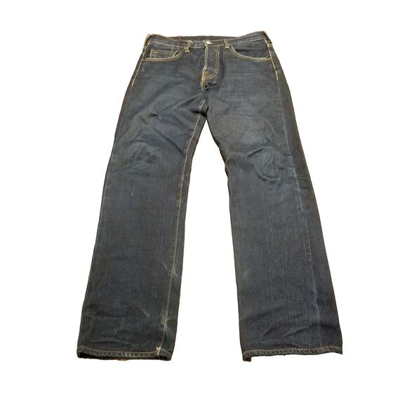 EVISU Other - Evisu Jeans Men's Size 29 Selvedge Denim Button Fly Dark Wash Japan Made (31x31)